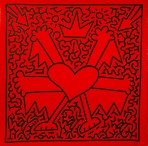 LA II HAND SIGNED Art Angel Ortiz Street Art Keith Haring Collaborator heart Art - Picture 1 of 9