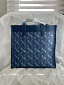 COACH Shoulder Bag Field Tote Horse and Carriage 89143 True Blue NWT - Picture 1 of 5