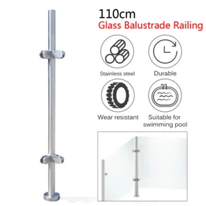 Glass Pool Fence Post Balustrade Railing Clamp Handrail Stainless Steel 316 - Picture 1 of 11