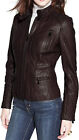 Classic Handmade Stylish Outerwear Premium Leather Bomber Jacket for Women Rider