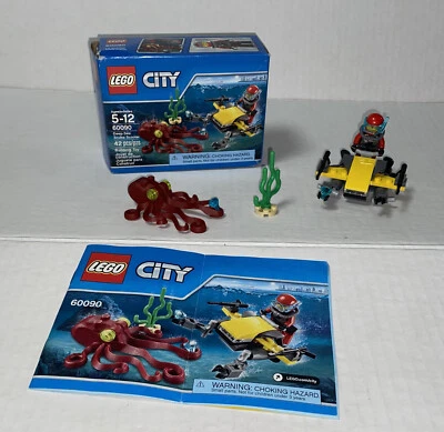 LEGO City Deep Sea Scuba Scooter 60090 100% Complete with Instructions - Image 1 of 4