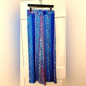 Pantalones Maison d' Amelie Satén Pierna Ancha Estampado Floral Boho Talla M Nuevos con Etiquetas - Imagen 1 de 7