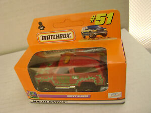 1999 MATCHBOX SUPERFAST #50 4X4 CHEVY BLAZER OFF ROAD ACTION TOURS NEW IN BOX