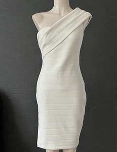 Forever New Dress, Size 10, White, One Shoulder, Knee Length, Quality Fabric GUC - Picture 1 of 8