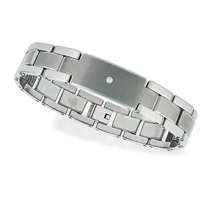 NEW - Bracciale in carburo di tungsteno diamantato e ID finitura opaca e lucida - Foto 1 di 1
