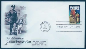 1¢ WONDER'S ~ MCGRUFF THE CRIME DOG FDC 1984 ~ Y264 - Imagen 1 de 1
