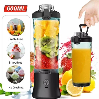 600ML Portable Blender Personal Blenders for Shakes Smoothie Maker Fruit Juicer - Image 1 of 4
