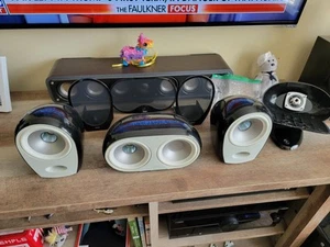 TANNOY ARENA Satellite SPEAKERS And Center High Gloss Black - Picture 1 of 7