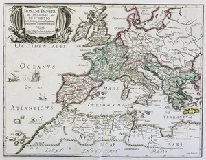 Romano Impero Romano Europa Europe map mappa carta Rossi 1684 - Foto 1 di 1