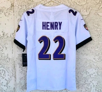 YOUTH BALTIMORE RAVENS Derrick Henry #22 White Stitched Jersey SZ M (10/12) NWT - Image 1 of 4