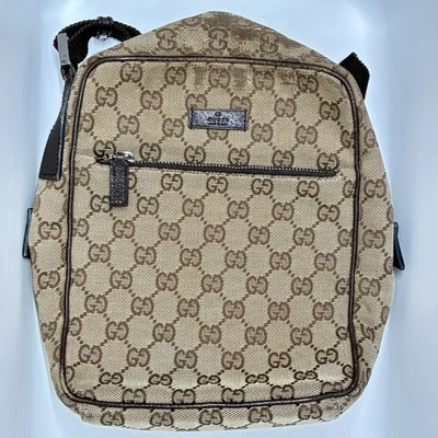 Bolso Bandolera Gucci GG Lona Marrón Bolsillo Cuadrado 03136 Diseñador Foto 1 de 4