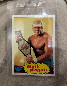 HULK HOGAN 1985 Topps WWF Wrestling Rookie TRADING Card #1 WWE Yellow Background - Picture 1 of 8