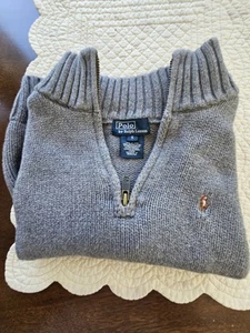 Polo Ralph Lauren child's zip-up sweater. Size 5, 100% cotton. Full zip-up. - Picture 1 of 8
