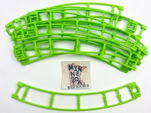 10 Micro Knex Track Green 8" Curved Pieces - K'nex Coaster Replacement Parts - Picture 1 of 2
