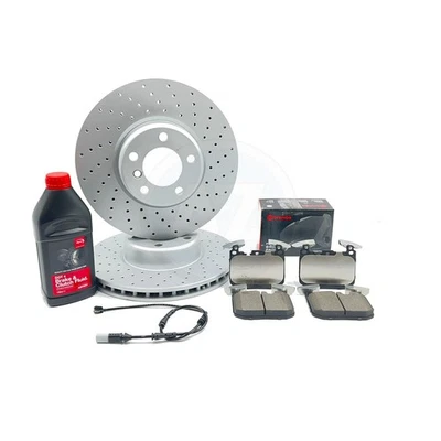 PARA BMW M135i M140i M235i M240i Fx DISCOS DE FRENO DELANTEROS PERFORADOS PASTILLAS BREMBO 340mm Foto 1 de 4