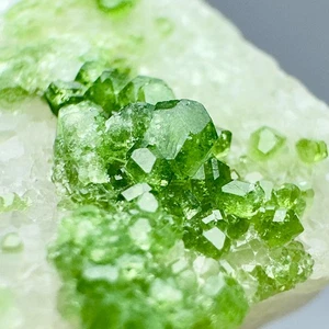 21 Karat Chromdiopsid Kristalle auf Matrix aus Skardu Pakistan - Bild 1 von 12
