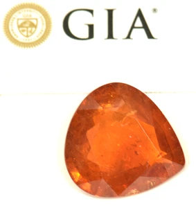 GIA Certified Natural Spessartine Garnet 28.51ct. Spessartite Pear Shape Faceted - Picture 1 of 8