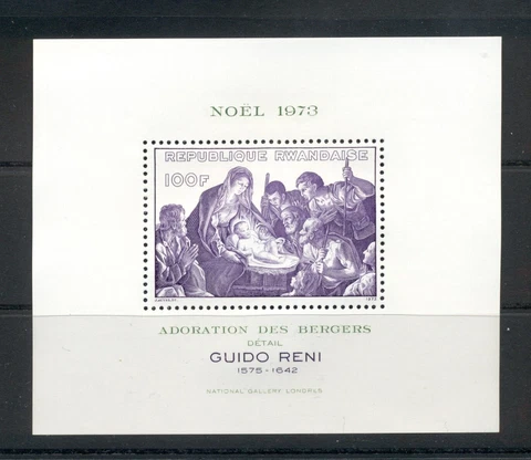 Rwanda #564  (1973 Christmas sheet)  VFMNH CV $4.75 Cover