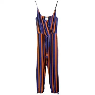 Mono Cami Madewell × No.6 100% Seda Playa Rayas Naranja/Azul Mujer Talla 0 Foto 1 de 4