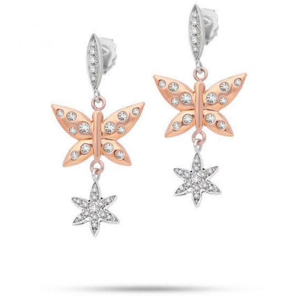 Morellato SAHL04 Orecchini a Pendolo da Donna - Argento/Oro Rosa, 35mm