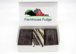 Farmhouse Fudge: Dark Chocolate Lovers Fudge 3 Piece Box - Picture 1 of 7