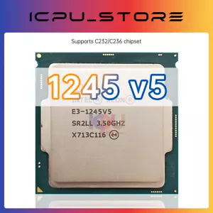 Intel Xeon E3-1245 v5 SR2CU SR2LL 3.5GHz 4C / 8T 8MB 80W LGA1151 CPU E3 1245 v5 - Picture 1 of 3