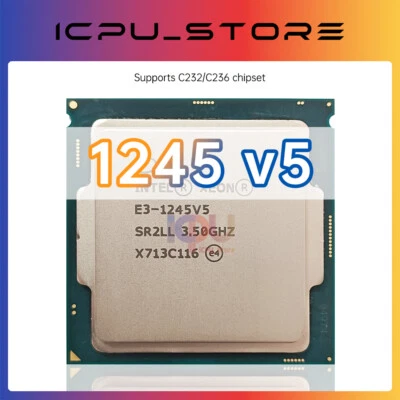 Intel Xeon E3-1245 v5 SR2CU SR2LL 3,5 GHz 4C / 8T 8 MB 80 W LGA1151 CPU E3 1245 v5 Foto 1 de 3
