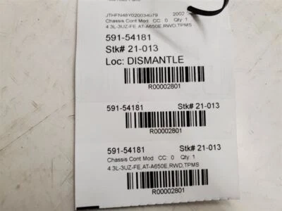 Lexus SC430,02-07,Control TPMS,4.3L-V8,AT-A650E,3UZ-FE,89760-24010 Foto 1 de 4