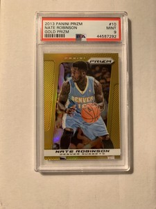 Nate Robinson 2013-14 Panini Prizm #10 Gold Prizms #/10 Denver Nuggets PSA 9 SP