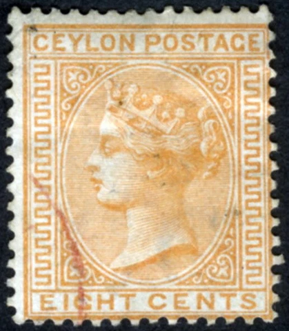 Ceylon 1872 Queen Victoria Eight Cent Used (SC# 66) Cover