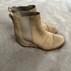 Sorel Lea Cuero Cuña Chelsea Botines Botas Zapatos NL2805-005 Mujer talla 6 - Imagen 1 de 8