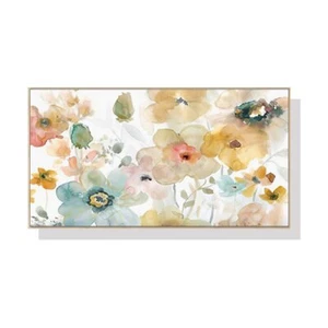Wall Art 60cmx120cm Floral Watercolor Style Wood Frame Canvas - Picture 1 of 3