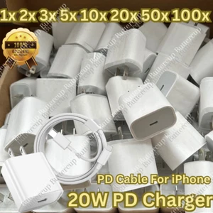 Upgrade 20W Fast Charger Block Type C Cable For iPhone 14 13 12 11 Pro Max 8 Lot - Picture 1 of 17