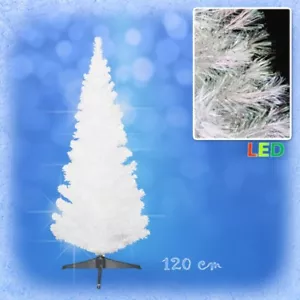 120 cm LED Weihnachtsbaum mit farbwechselnde Lichtfasern WEISS Ёлка - Picture 1 of 1