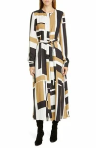 Lafayette 148 New York Emberly Graphic Colorblock Maxi Shirtdress Size S $998 - Bild 1 von 11