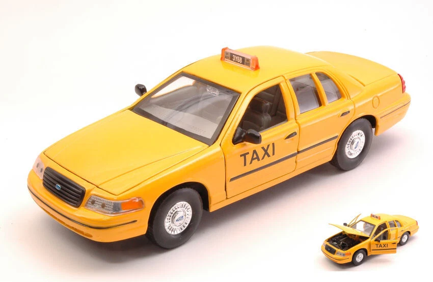Modellino auto FORD CROWN VICTORIA NEW YORK TAXI 1:24 diecast modellismo statico - Immagine 1 di 1