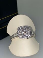 Gold & Diamond Cushion Shaped Cluster Ring in Illusion Setting by Michael Hill