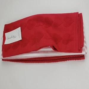 Nicole Miller Küchentücher rot Herz gestreift Valentinstag - 3er Set - Bild 1 von 8