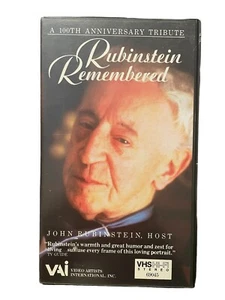 Rubinstein Remembered VHS Arthur Rubinstein - Tribute to Legendary Pianist NM - Imagen 1 de 3