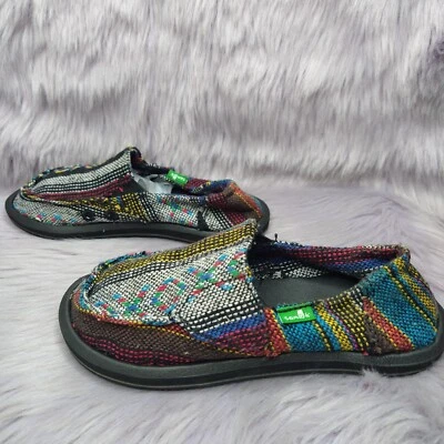 Sanuk Donna Tribal Southwest Aztec Geo Mexican Blanket Slip On Shoes Kids Sz 13 - Image 1 of 4