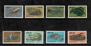 Ghana 1992 - Reptiles - Juego de 8 estampillas - Scott #1414-21 - MNH - Imagen 1 de 1