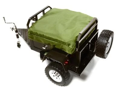 Remolque de camping modelo realista de aleación con techo de tienda para 1/10 RC 390x195x175 mm Foto 1 de 4