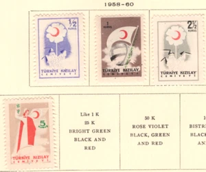TURKEY Postal TAX 1958-donation for Red Crescent (Red cross)MvLH VF NURSE,FLAG - Picture 1 of 1