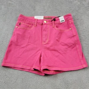 Judy Blue Shorts Womens Medium Pink High Waist Garment Dyed Denim Embroidery - Picture 1 of 11