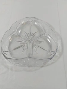 Vintage Mikasa Crystal Christmas Tidings Divided Dish 12" - Bild 1 von 6