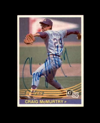 Craig McMurtry Signed 1984 Donruss Atlanta Braves Autograph - Image 1 of 2