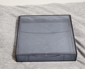 Vintage 5.25" floppy disk case - holds 10 - clear gray acrylic mini storage - Picture 1 of 3