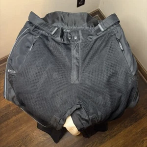 Joe Rocket Men's Black Mesh Motorcycle Pants Overpant Free Air Size L Short EUC - Picture 1 of 12