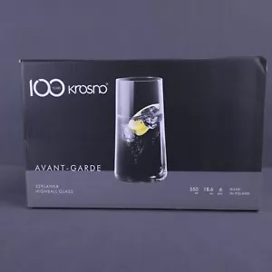 Krosno Szklanka Highball Glass Cups Avant Garde 6 pcs 550 ml 18.6 oz Poland New - Picture 1 of 7
