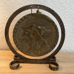 Französischer antiker Dinner Gong. Seltener nur Teller wie fotografiert - Bild 1 von 12